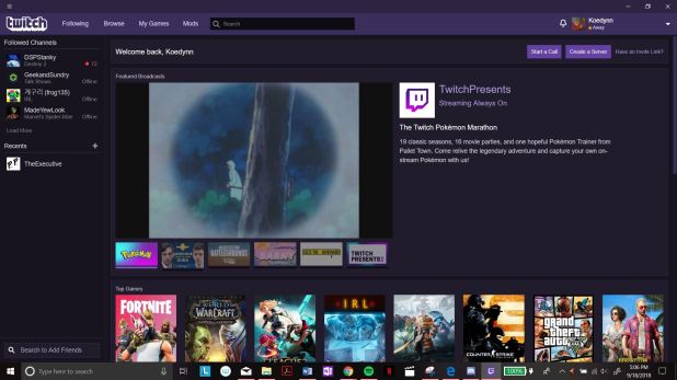 Twitch - Homepage